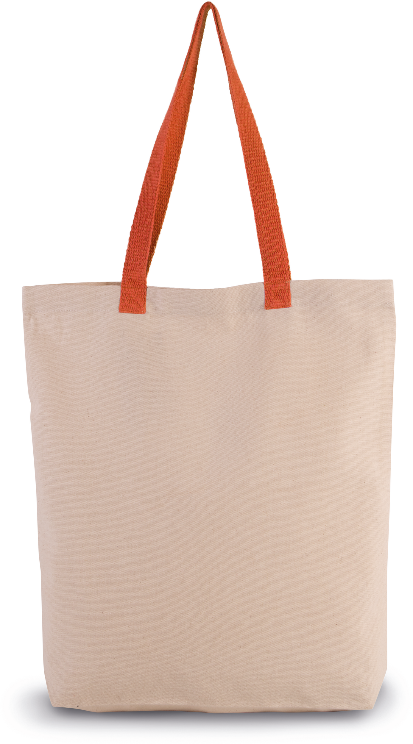 KI0278 - Sac shopping à soufflet avec poignées contrastées