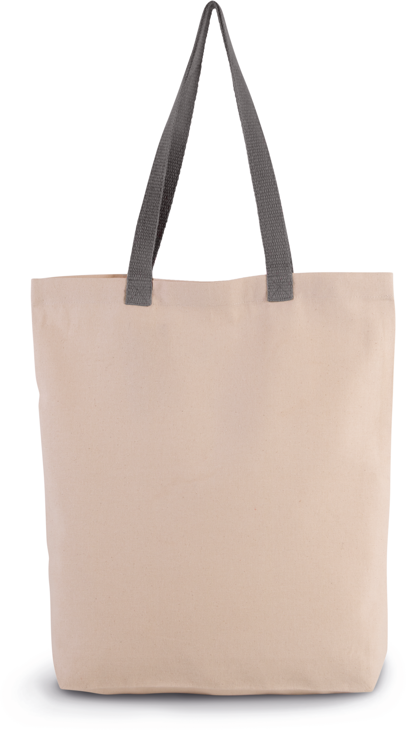 KI0278 - Sac shopping à soufflet avec poignées contrastées