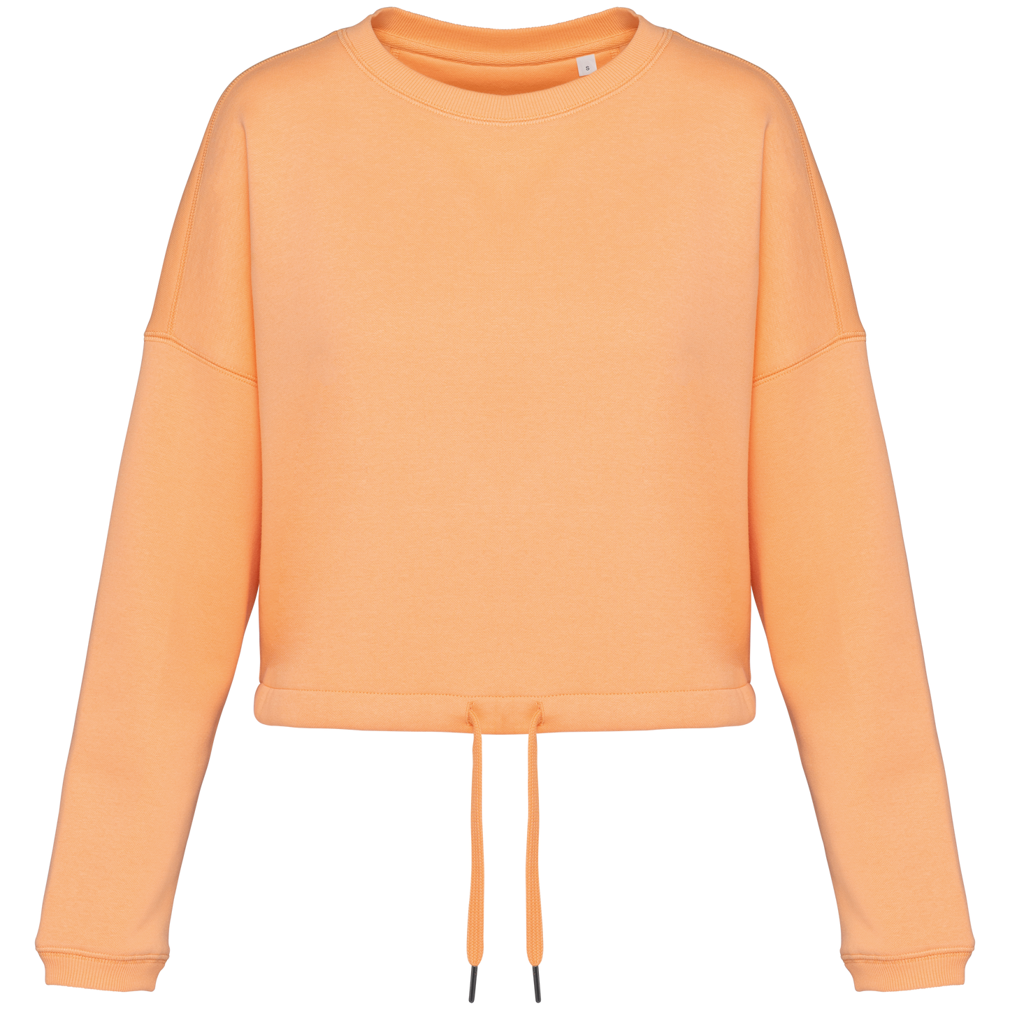 NS429 - Sweat-shirt écoresponsable à col rond oversize crop femme