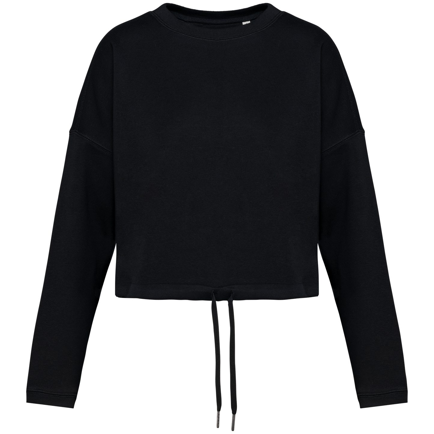 NS429 - Sweat-shirt écoresponsable à col rond oversize crop femme