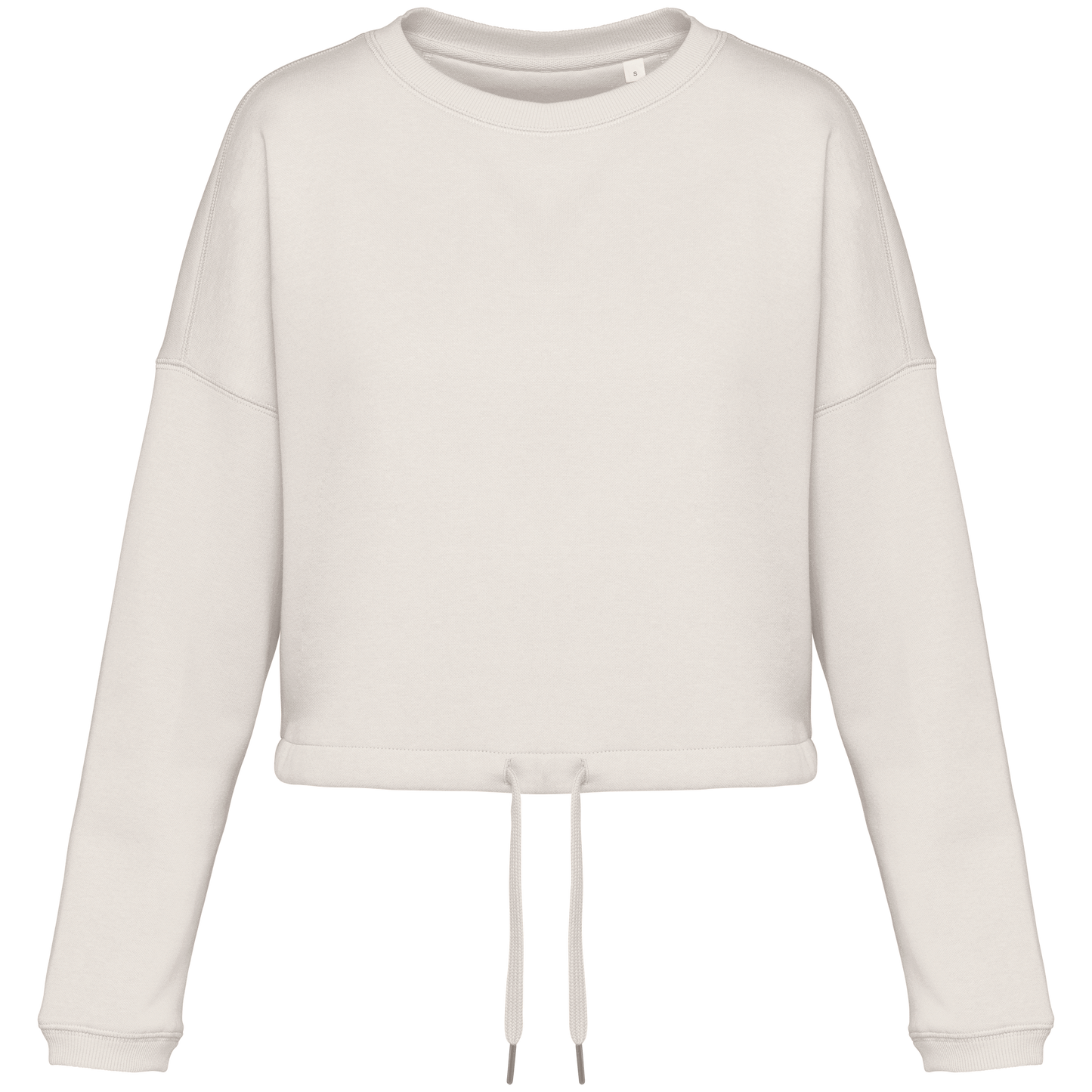 NS429 - Sweat-shirt écoresponsable à col rond oversize crop femme