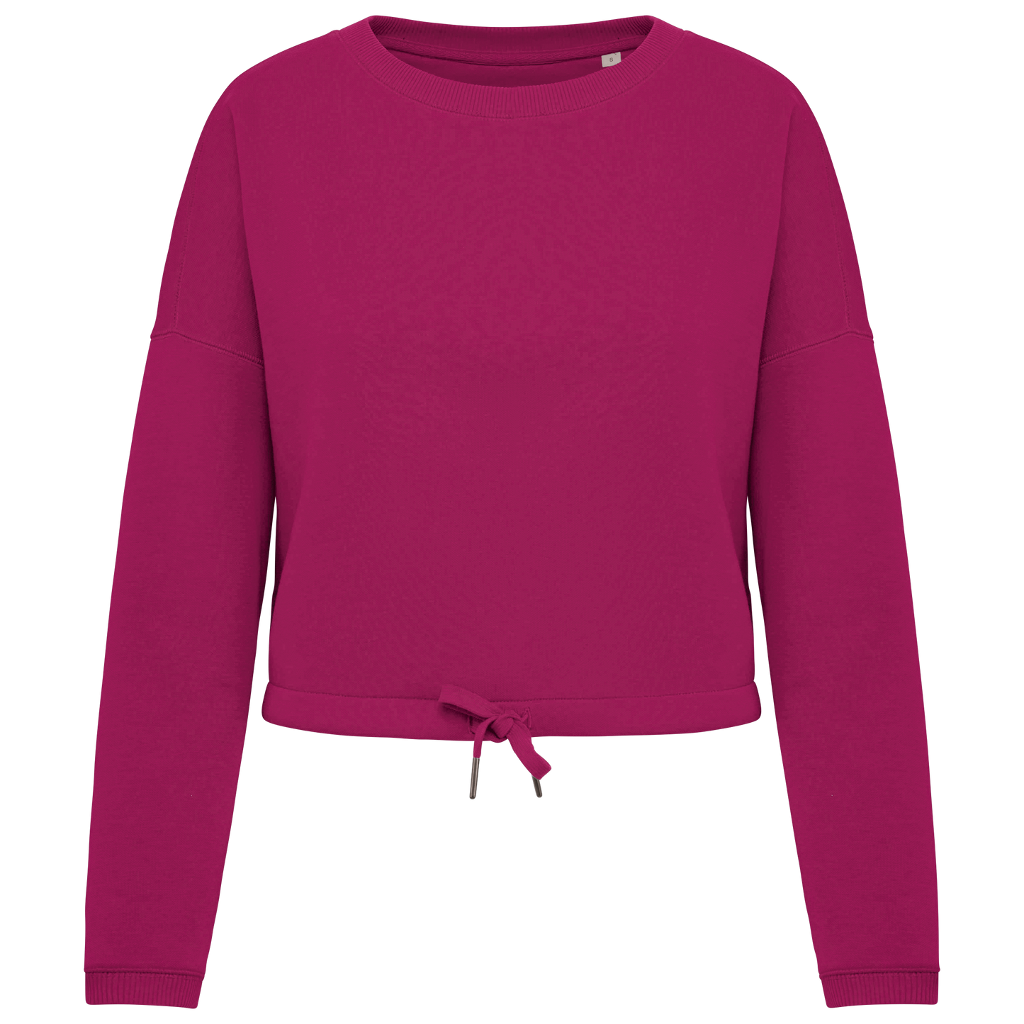 NS429 - Sweat-shirt écoresponsable à col rond oversize crop femme