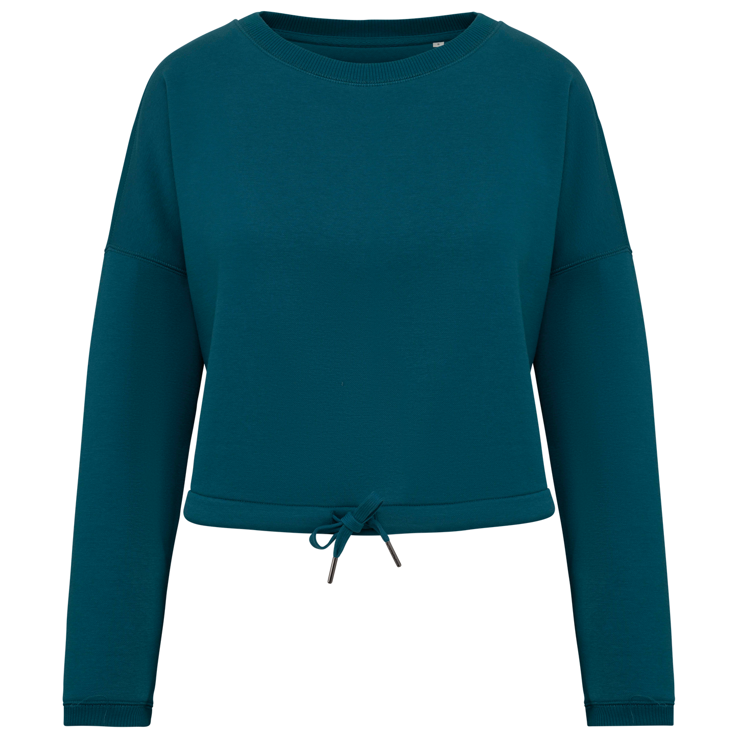 NS429 - Sweat-shirt écoresponsable à col rond oversize crop femme