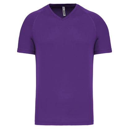 PA476 - T-shirt de sport manches courtes col v homme