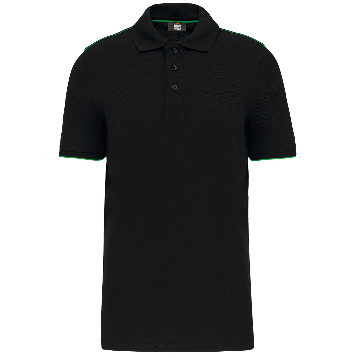 WK270 - Polo Day To Day contrasté manches courtes homme
