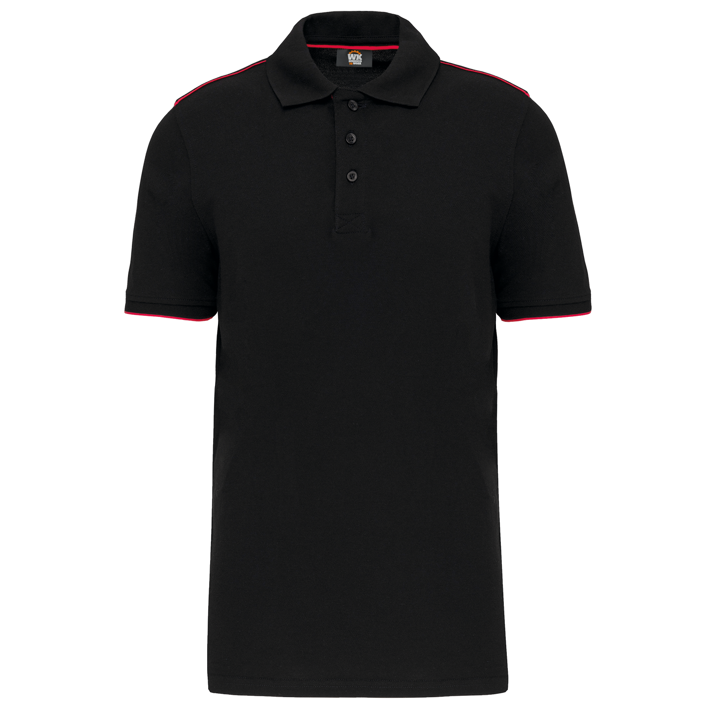 WK270 - Polo Day To Day contrasté manches courtes homme