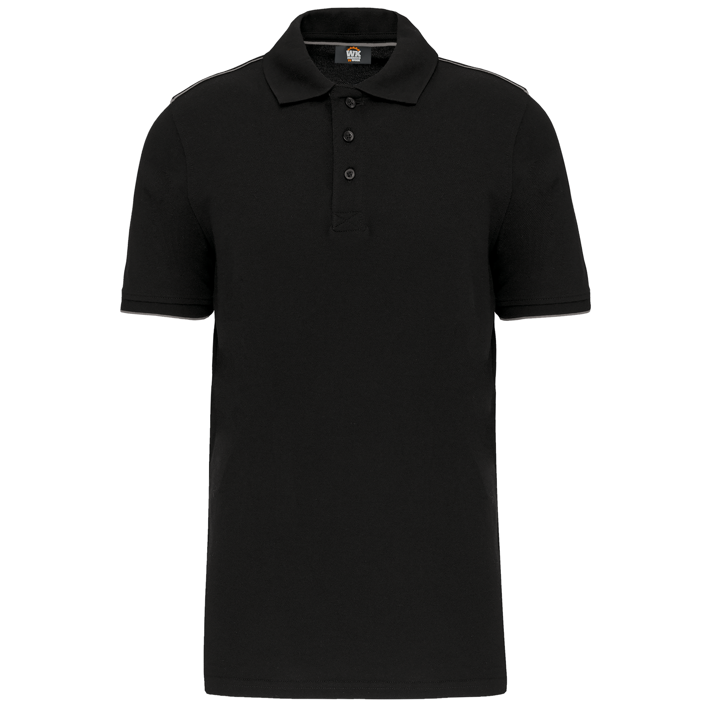 WK270 - Polo Day To Day contrasté manches courtes homme