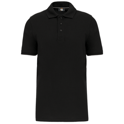 WK270 - Polo Day To Day contrasté manches courtes homme