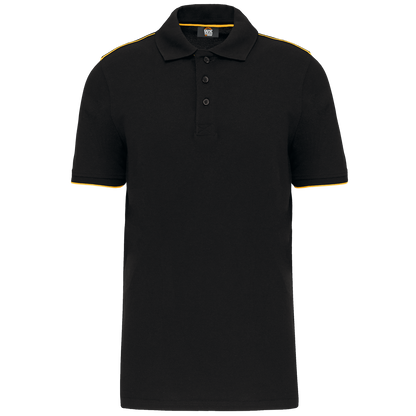 WK270 - Polo Day To Day contrasté manches courtes homme