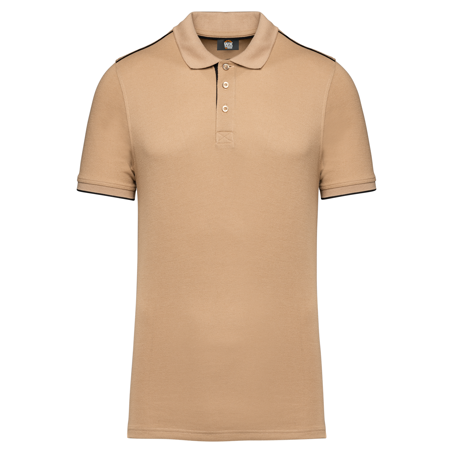 WK270 - Polo Day To Day contrasté manches courtes homme