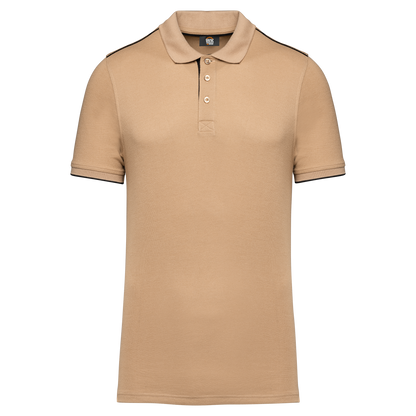 WK270 - Polo Day To Day contrasté manches courtes homme