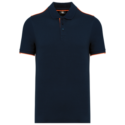 WK270 - Polo Day To Day contrasté manches courtes homme