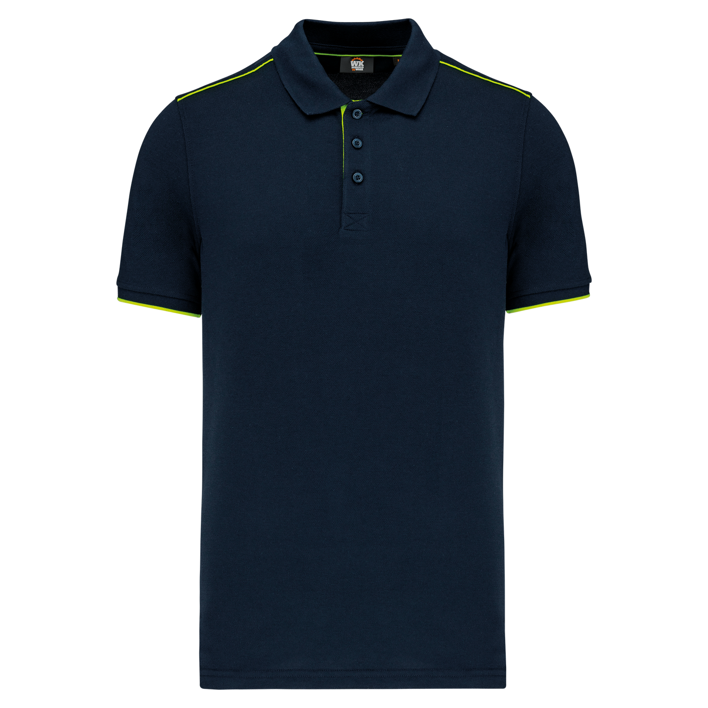 WK270 - Polo Day To Day contrasté manches courtes homme
