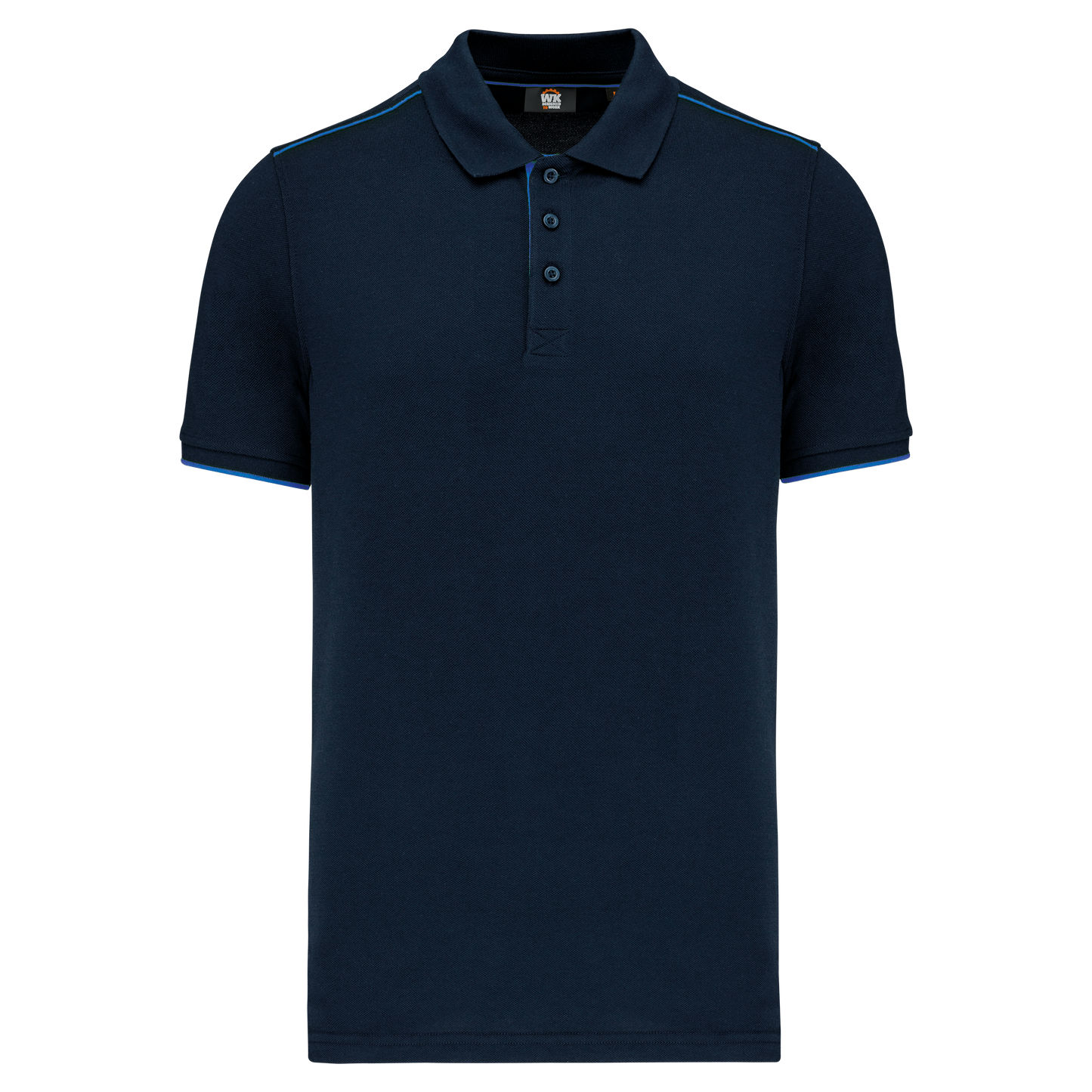 WK270 - Polo Day To Day contrasté manches courtes homme
