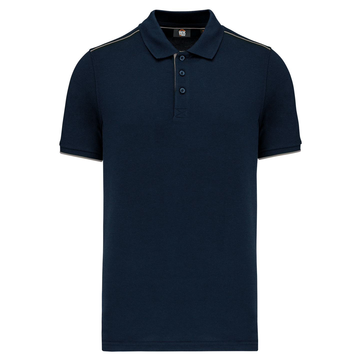 WK270 - Polo Day To Day contrasté manches courtes homme