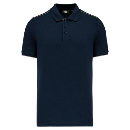 WK270 - Polo Day To Day contrasté manches courtes homme