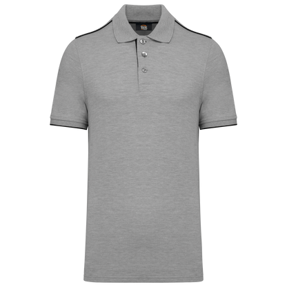 WK270 - Polo Day To Day contrasté manches courtes homme