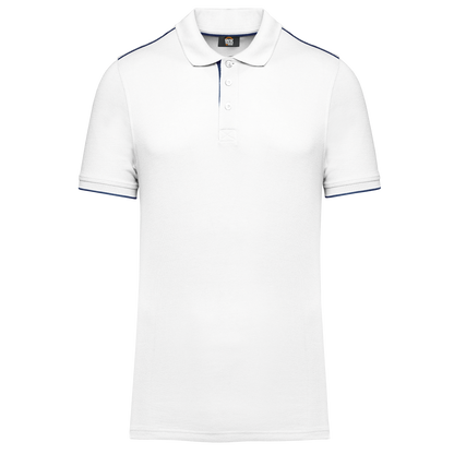 WK270 - Polo Day To Day contrasté manches courtes homme