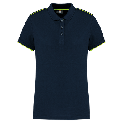 WK271 - Polo Workwear Day To Day contrasté manches courtes femme - Ak. Custom Clothting Solutions