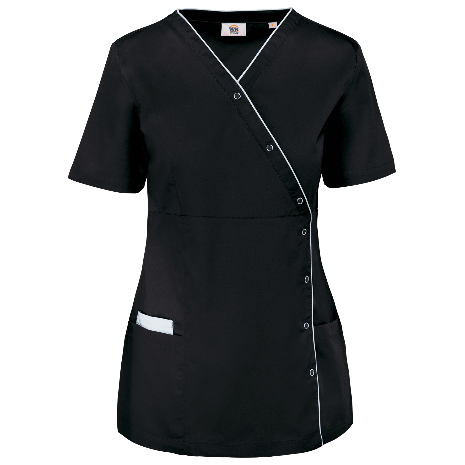 WK506 - Blouse polycoton avec boutons-pression femme - Ak. Custom Clothting Solutions