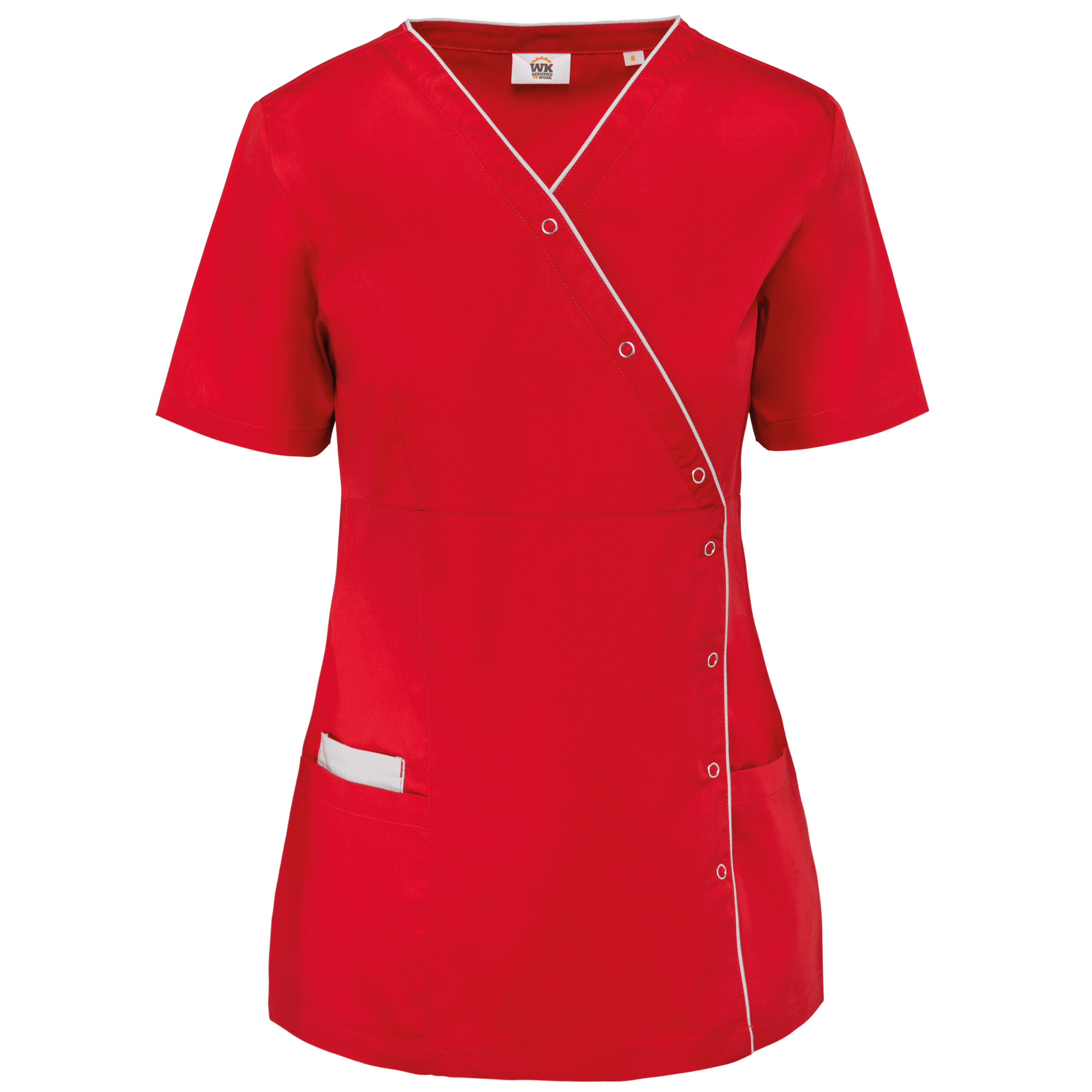 WK506 - Blouse polycoton avec boutons-pression femme - Ak. Custom Clothting Solutions