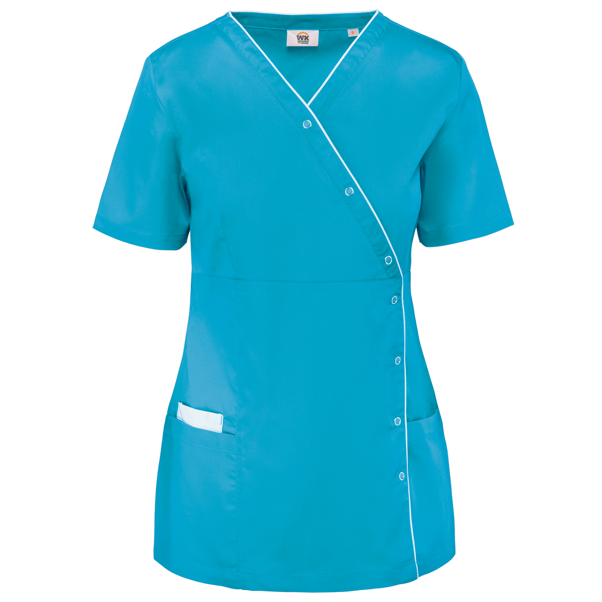 WK506 - Blouse polycoton avec boutons-pression femme - Ak. Custom Clothting Solutions