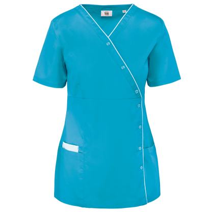 WK506 - Blouse polycoton avec boutons-pression femme - Ak. Custom Clothting Solutions