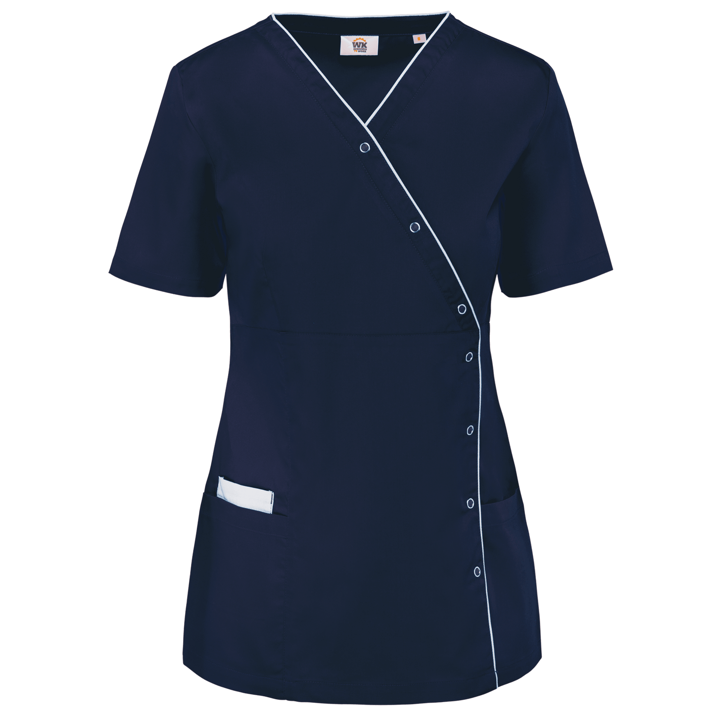 WK506 - Blouse polycoton avec boutons-pression femme - Ak. Custom Clothting Solutions