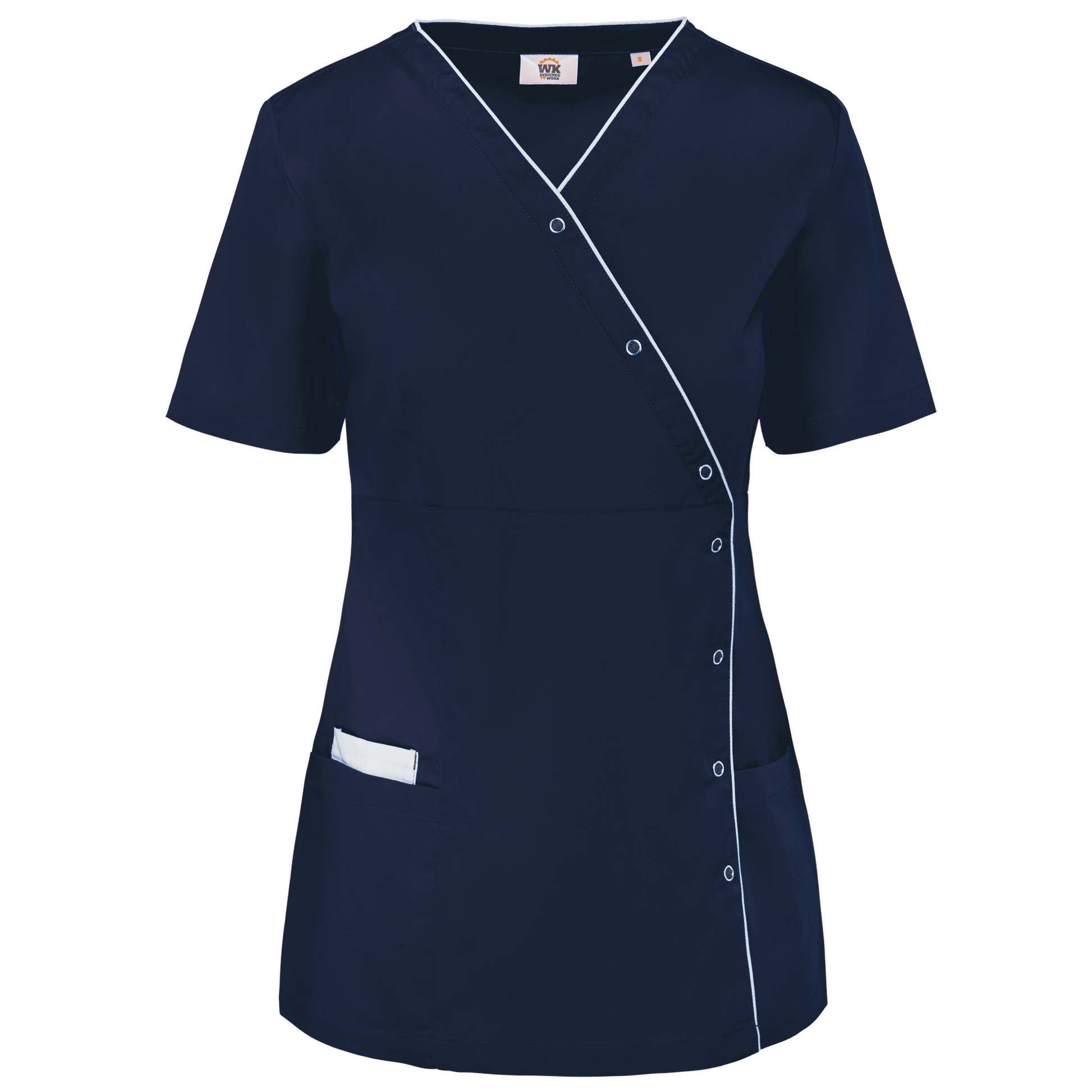 WK506 - Blouse polycoton avec boutons-pression femme - Ak. Custom Clothting Solutions