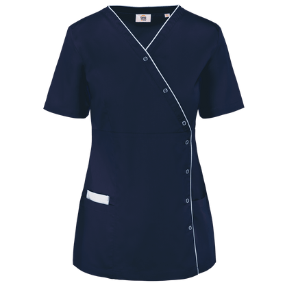 WK506 - Blouse polycoton avec boutons-pression femme - Ak. Custom Clothting Solutions