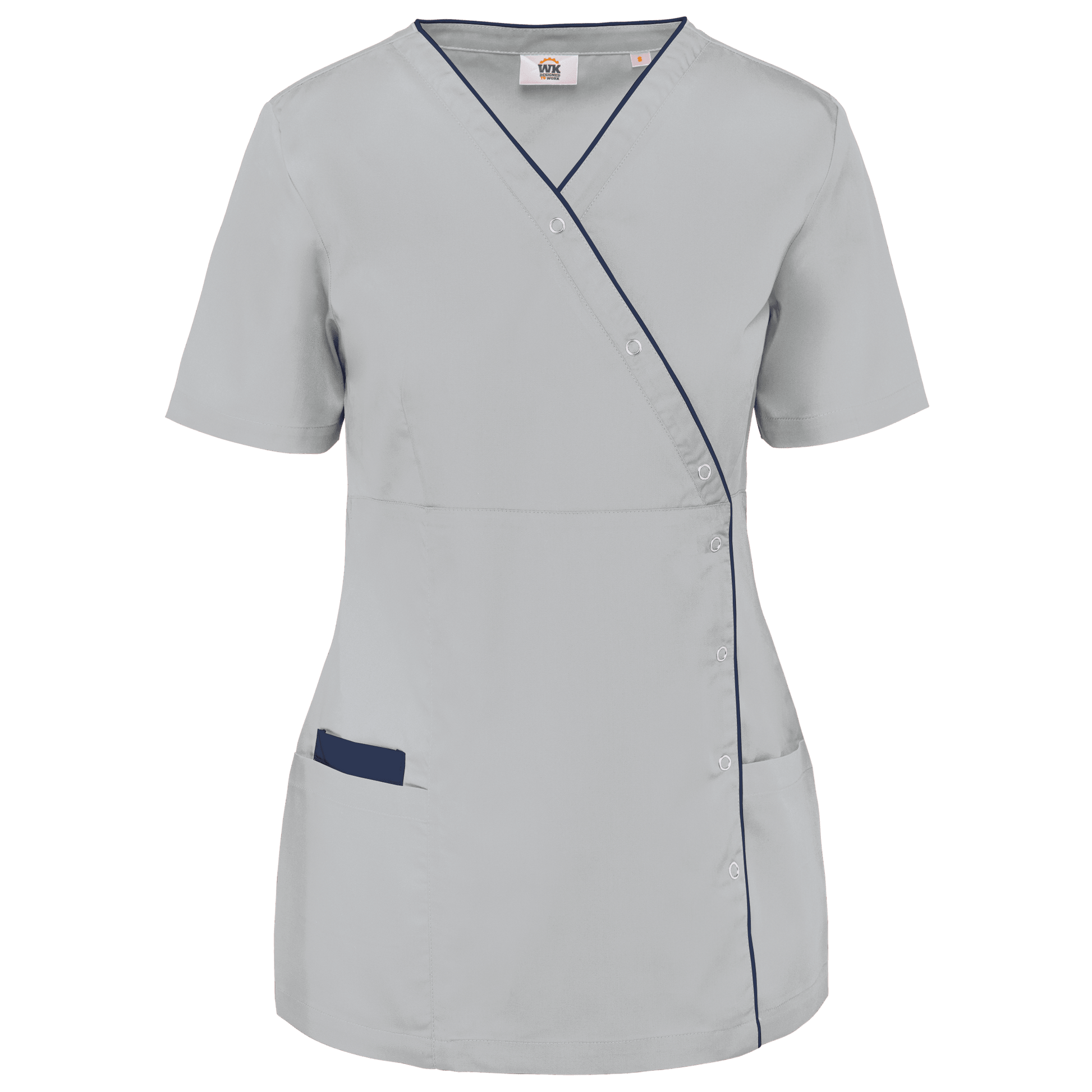 WK506 - Blouse polycoton avec boutons-pression femme - Ak. Custom Clothting Solutions