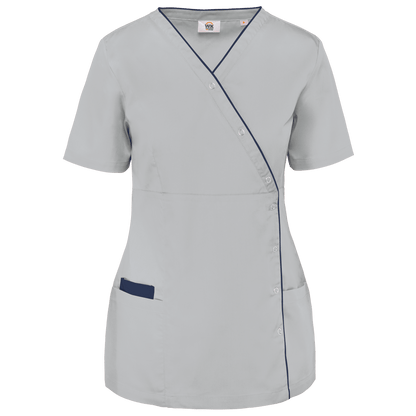 WK506 - Blouse polycoton avec boutons-pression femme - Ak. Custom Clothting Solutions
