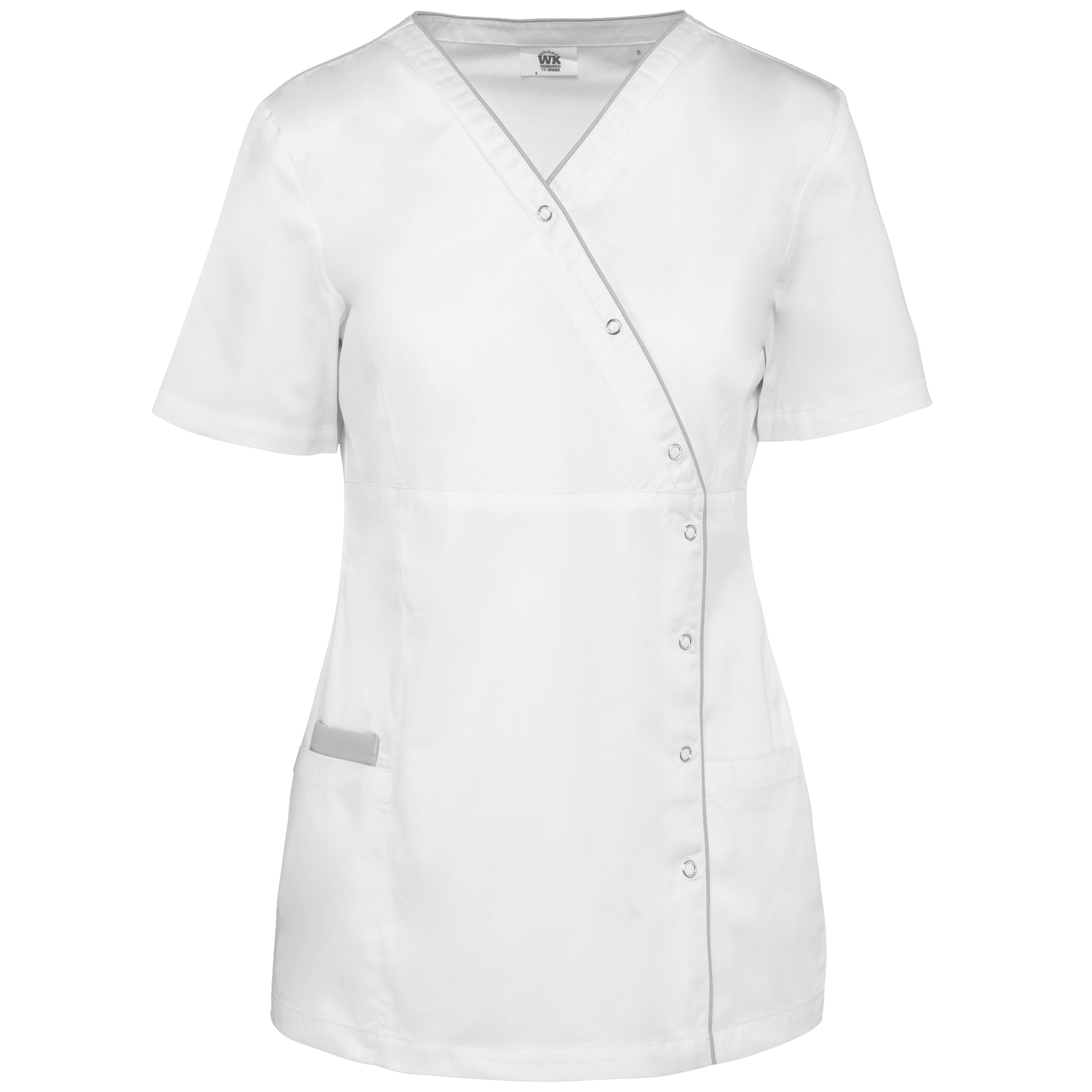 WK506 - Blouse polycoton avec boutons-pression femme - Ak. Custom Clothting Solutions