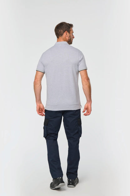 WK270 - Polo Day To Day contrasté manches courtes homme