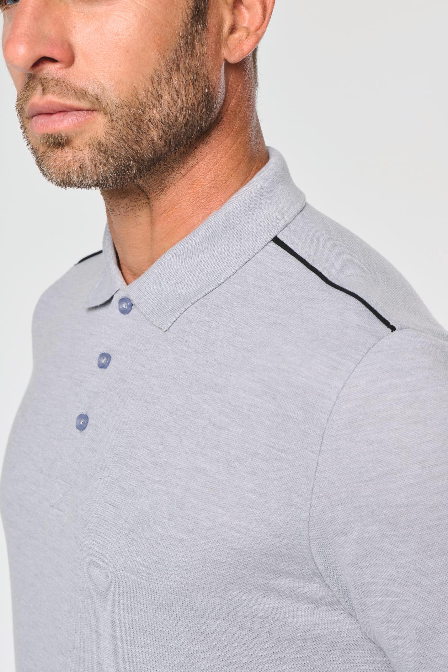 WK270 - Polo Day To Day contrasté manches courtes homme