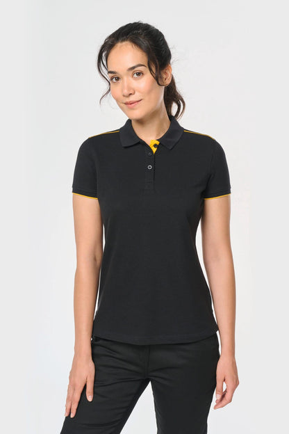 WK271 - Polo Workwear Day To Day contrasté manches courtes femme - Ak. Custom Clothting Solutions