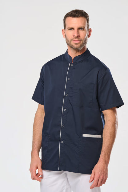 WK505 - Blouse polycoton avec boutons-pression homme