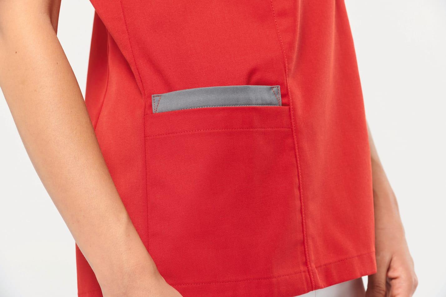 WK506 - Blouse polycoton avec boutons-pression femme - Ak. Custom Clothting Solutions