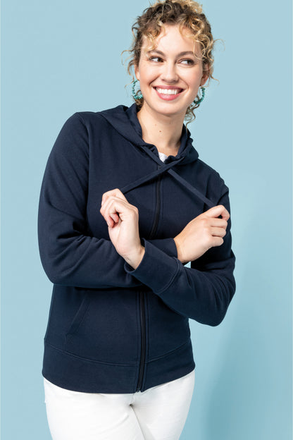 K4031 - Sweat-shirt écoresponsable zippé à capuche femme