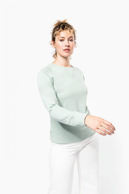 K481 - Sweat-shirt Bio col rond manches raglan femme