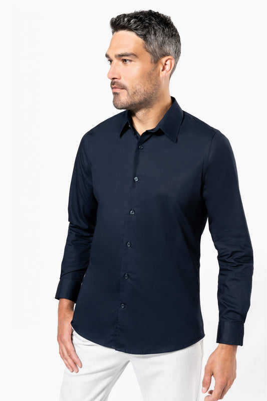 K513 - Chemise popeline manches longues homme