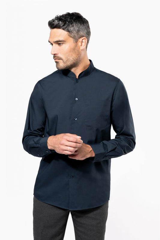 K515 - Chemise col mao manches longues