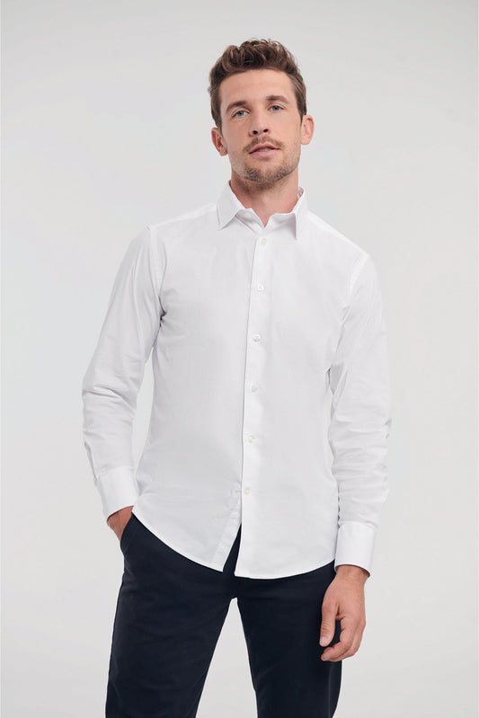 RU946M - Chemise fittée homme manches longues