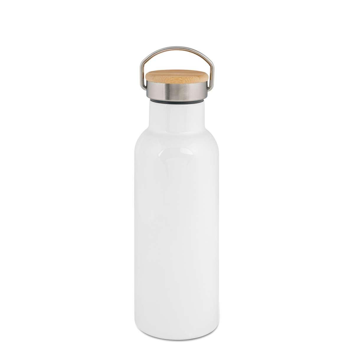 TMB-500-S - Bouteille isotherme en inox avec couvercle en bambou, 500 ml - SUBLIMATION - Ak. Custom Clothting Solutions